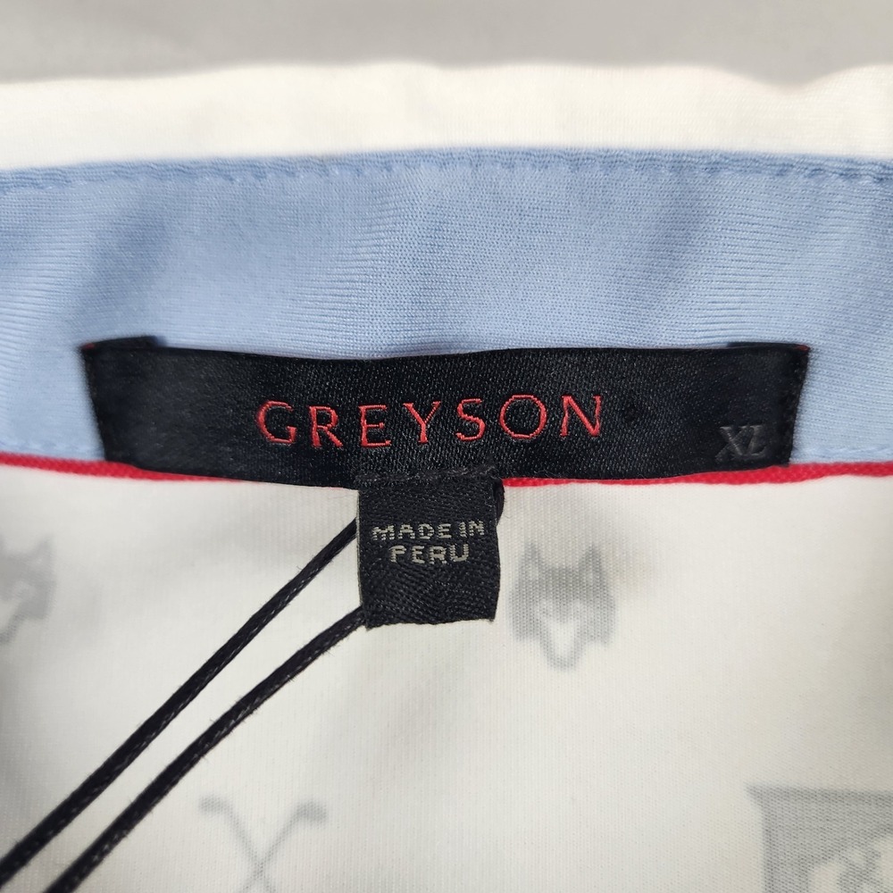 Greyson Womens Golf Polo Size XL All Over Print Performance Stretch New - Picture 2 of 9